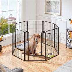 Yaheetech Metal Dog Playpen, 8-Panel, 40-in