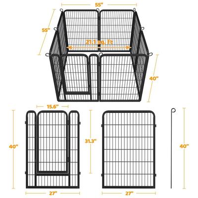 Show full view: Yaheetech Metal Dog Playpen, 8-Panel, 40-in slide 4 of 10