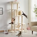 Yaheetech Multi-Level 63-in Plush Cat Tree, Beige