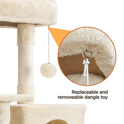 Show full view: Yaheetech Multi-Level 63-in Plush Cat Tree, Beige slide 7 of 11