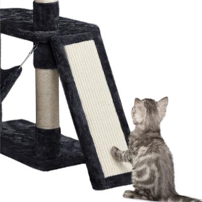Show full view: Yaheetech Multi-Level 63-in Plush Cat Tree, Black slide 7 of 11