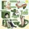 Show in main carousel: Yaheetech Multi-Level 63-in Plush Cat Tree, Green/Brown slide 4 of 9