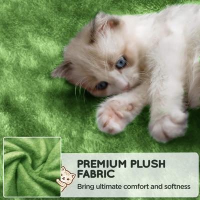 Show full view: Yaheetech Multi-Level 63-in Plush Cat Tree, Large, Green slide 7 of 11