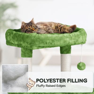 Show full view: Yaheetech Multi-Level 63-in Plush Cat Tree, Large, Green slide 8 of 11