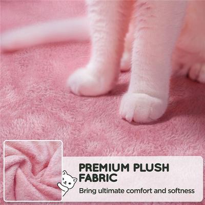 Show full view: Yaheetech Multi-Level 63-in Plush Cat Tree, Pink slide 3 of 11