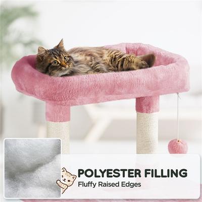 Show full view: Yaheetech Multi-Level 63-in Plush Cat Tree, Pink slide 4 of 11