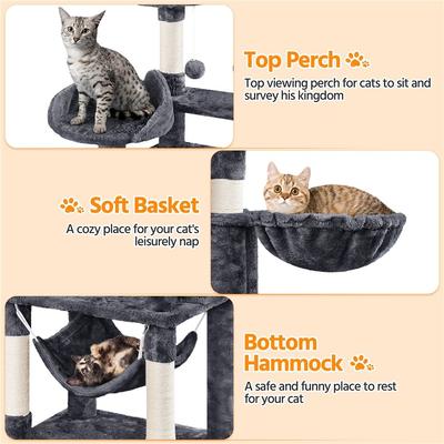 Show full view: Yaheetech Multi-Level 67-in Cat Tree, Dark Gray slide 5 of 9