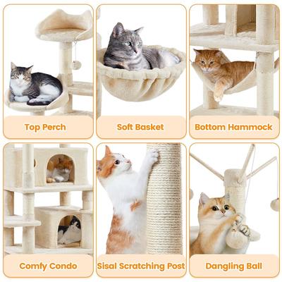 Show full view: Yaheetech Multi-Level 67-in Cat Tree slide 4 of 8