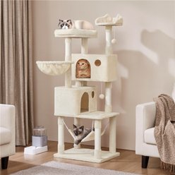 Yaheetech Multi-Level Cat Tree, 64.5-in, Beige