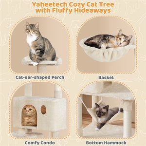 Yaheetech Multi-Level Cat Tree, 64.5-in, Beige