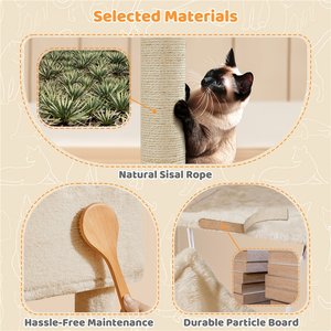 Yaheetech Multi-Level Cat Tree, 64.5-in, Beige