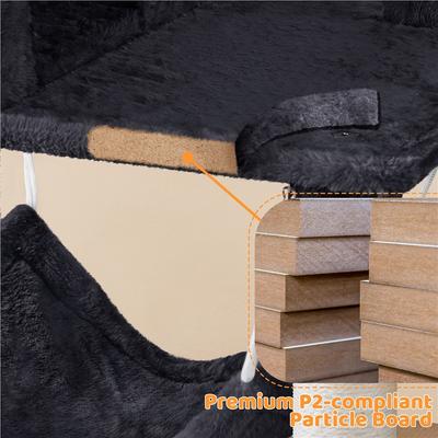 Show full view: Yaheetech Multi-Level Cat Tree, 64.5-in, Black slide 6 of 9