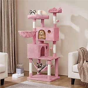 Yaheetech Multi-Level Cat Tree, 64.5-in, Pink