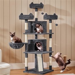 Yaheetech 69-in Multi-Level Cat Tree, Dark Gray