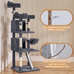 Yaheetech 69-in Multi-Level Cat Tree, Dark Gray slide 2 of 7