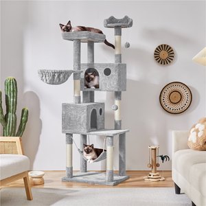 YAHEETECH Multi-Level 67-in Cat Tree, Dark Gray - Chewy.com