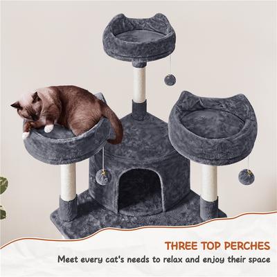 Show full view: Yaheetech 76-in Multi-Level Cat Tree, Dark Gray slide 5 of 8