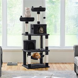 Yaheetech 63-in Multi-Level Sisal Cat Tree, Black