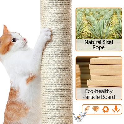 Show full view: Yaheetech 63-in Multi-Level Sisal Cat Tree, Black slide 6 of 10