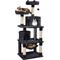 Show in main carousel: Yaheetech 63-in Multi-Level Sisal Cat Tree, Black slide 2 of 10