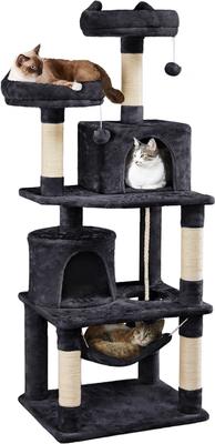 Show full view: Yaheetech 63-in Multi-Level Sisal Cat Tree, Black slide 2 of 10