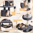 Show in main carousel: Yaheetech 63-in Multi-Level Sisal Cat Tree, Dark Gray slide 4 of 10