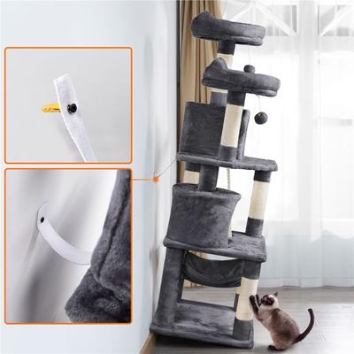 Show full view: Yaheetech 63-in Multi-Level Sisal Cat Tree, Dark Gray slide 8 of 10