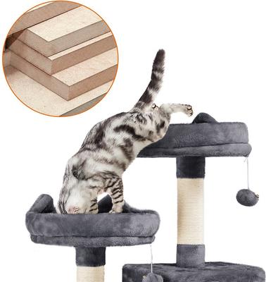 Show full view: Yaheetech 63-in Multi-Level Sisal Cat Tree, Dark Gray slide 9 of 10