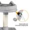 Show in main carousel: Yaheetech 63-in Multi-Level Sisal Cat Tree, Light Gray slide 7 of 10