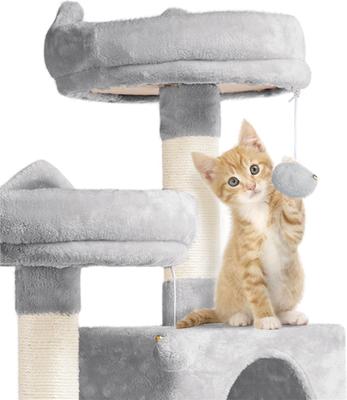 Show full view: Yaheetech 63-in Multi-Level Sisal Cat Tree, Light Gray slide 6 of 10