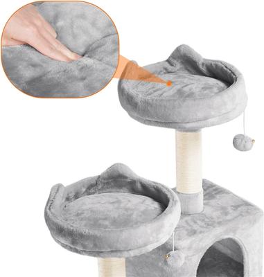 Show full view: Yaheetech 63-in Multi-Level Sisal Cat Tree, Light Gray slide 5 of 10