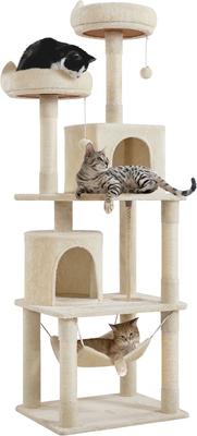 Show full view: Yaheetech 70.5-inch Multi Level Sisal Cat Tree, Beige slide 2 of 7