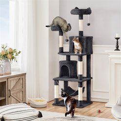 Yaheetech 70.5-inch Multi Level Sisal Cat Tree, Black