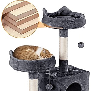 Yaheetech 70.5-inch Multi Level Sisal Cat Tree, Dark Gray