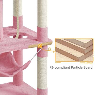 Show full view: Yaheetech 70.5-inch Multi Level Sisal Cat Tree, Pink slide 7 of 8