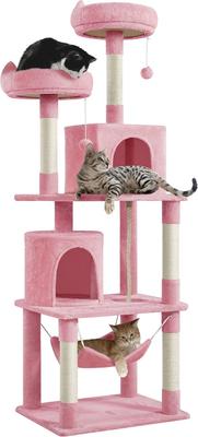 Show full view: Yaheetech 70.5-inch Multi Level Sisal Cat Tree, Pink slide 2 of 8
