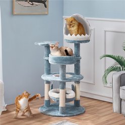Yaheetech Ocean-Themed Multi-Level Cat Tree, 45.5-in