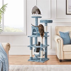 Yaheetech Ocean-Themed Multi-Level Cat Tree, 61-in