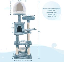 Yaheetech Ocean-Themed Multi-Level Cat Tree, 61-in slide 2 of 7