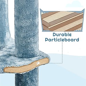 Yaheetech Ocean-Themed Multi-Level Cat Tree, 72.5-in