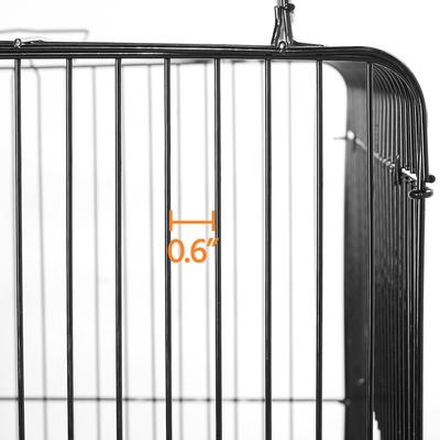 Show full view: Yaheetech Play Top Detachable Rolling Stand Metal Bird Cage, Black slide 4 of 10