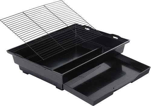 Show full view: Yaheetech Play Top Detachable Rolling Stand Metal Bird Cage, Black slide 8 of 10