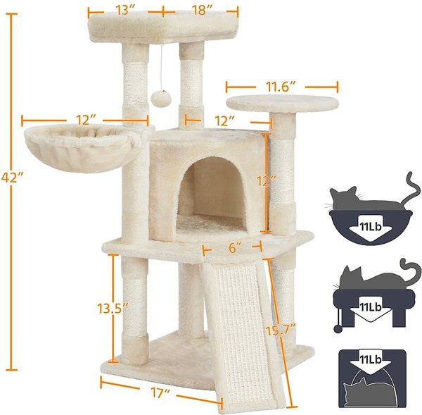 Yaheetech Professional 42-in Cat Tree