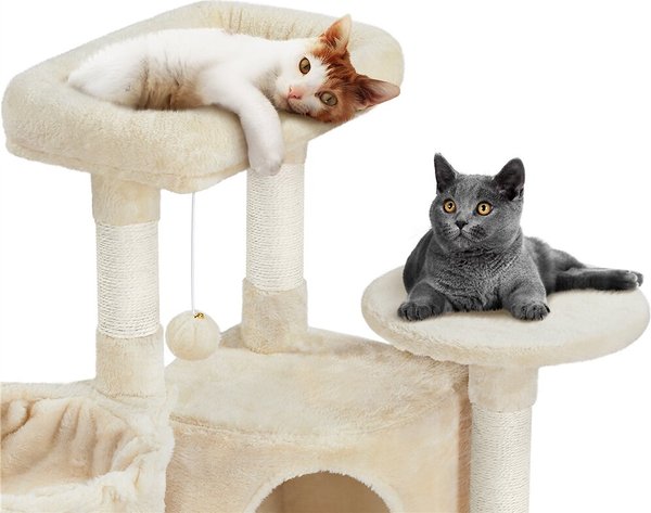 Show full view: Yaheetech Professional 42-in Cat Tree, Beige slide 4 of 11