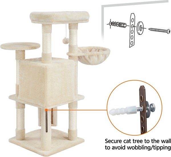 Show full view: Yaheetech Professional 42-in Cat Tree, Beige slide 9 of 11