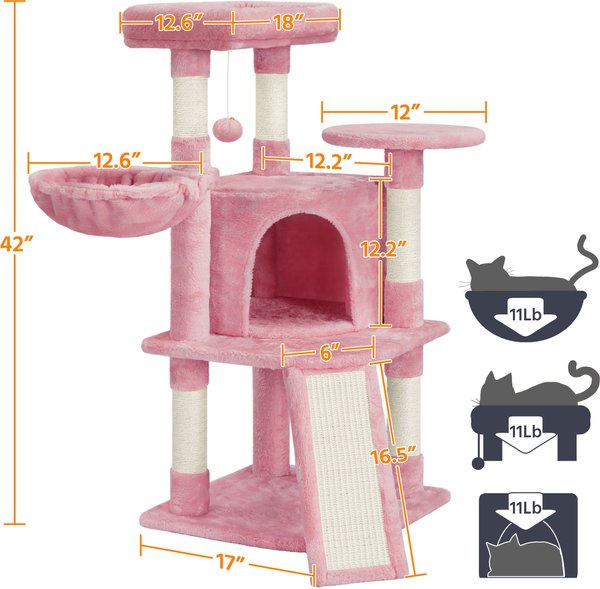 Yaheetech Professional 42-in Cat Tree