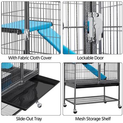 Show full view: Yaheetech Removable Ramp & Platform Small Pet Cage, 1-Story, 34-in, Black slide 3 of 10
