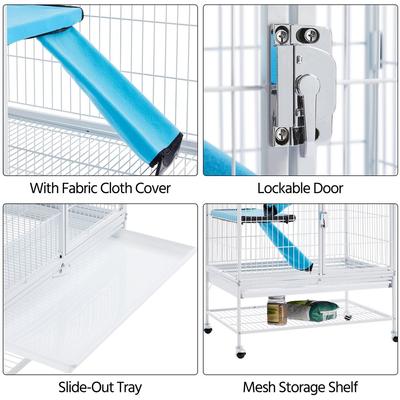 Show full view: Yaheetech Removable Ramp & Platform Small Pet Cage, 2-Story, 54-in, White slide 4 of 10