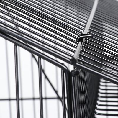 Show full view: Yaheetech Rolling Metal Detachable Stand Bird Cage, Black slide 7 of 10