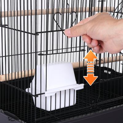 Show full view: Yaheetech Rolling Metal Detachable Stand Bird Cage, Black slide 9 of 10